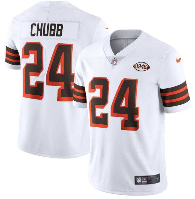 Nike Browns 24 Nick Chubb White 1946 Collection Alternate Vapor Limited Jersey Dzhi,We sell and wholesale Nike Browns 24 Nick Chubb White 1946 Collection Alternate Vapor Limited Jersey Dzhi on line form chian!